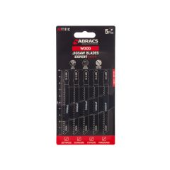 Abracs 5pc Jigsaw Blade - 3.0mm Teeth For Standard Wood