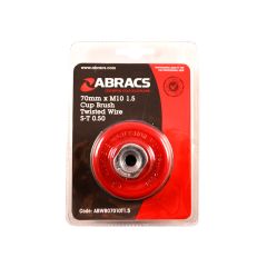 Abracs 70mm x M10 x1.5 Twist Knot Wire Cup Brush