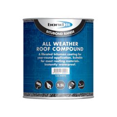 All Weather Roofing Compound. Black. Size 2.5 Litre.  (Delivery Within 7-10 Days)