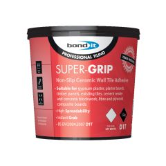 Super-Grip Ready Mix Non Slip Tile Adhesive. Off White. Size 7.50kg.  (Delivery Within 7-10 Days)