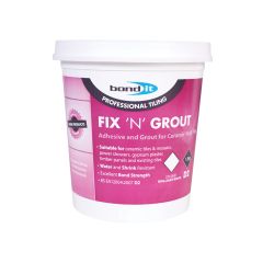 Fix'n'Grout. Ready Mix Tile Adhesive & Grout. Brilliant Wht. Size 1.5kg.  (Delivery 7-10 Days)