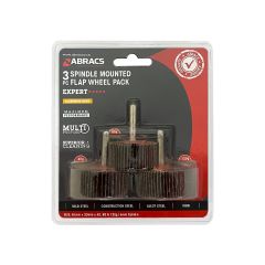 Abracs Flap Wheel Pack (3pc) - 40mm x 20mm x 40/80/120 Grit