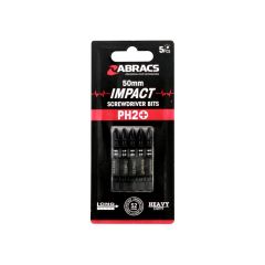 50mm Impact Screw Driver Bit PH2 (5PC)